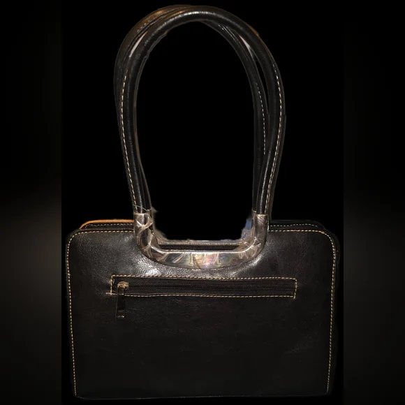 Colorblock Vegan Leather Tote Bag - Picture 2 of 4